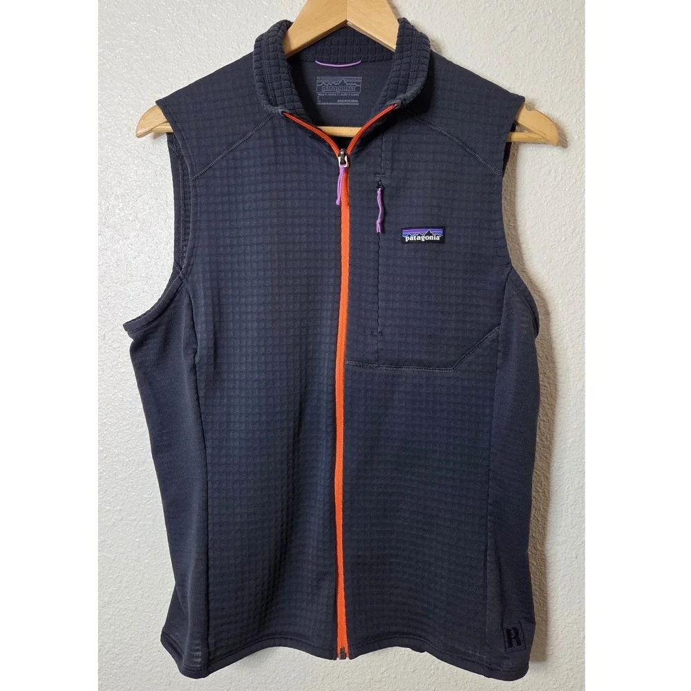 Patagonia Womens R1 Polartec Grid Fleece Vest Outdoor Gorpcore Hiking Layer Lrg - Picture 2 of 10